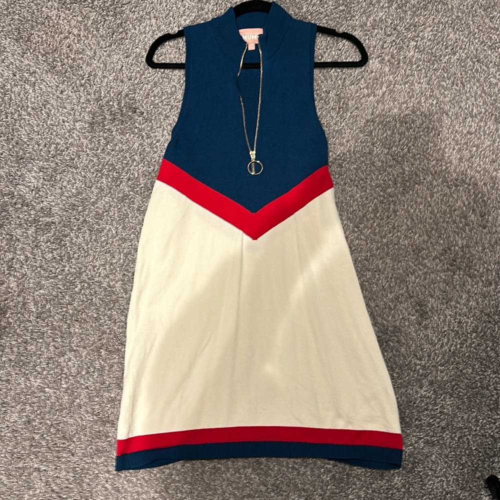 Show Me Your Mumu Zoe Zip Dress USA chevron Knit